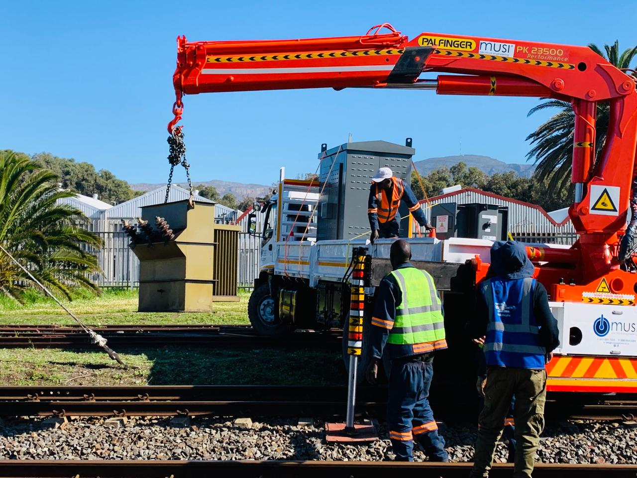 Substation lift on rail