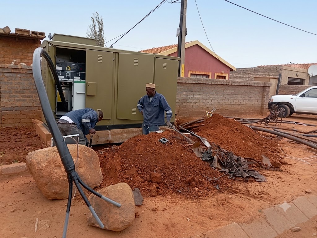 Mini-substation installation on site