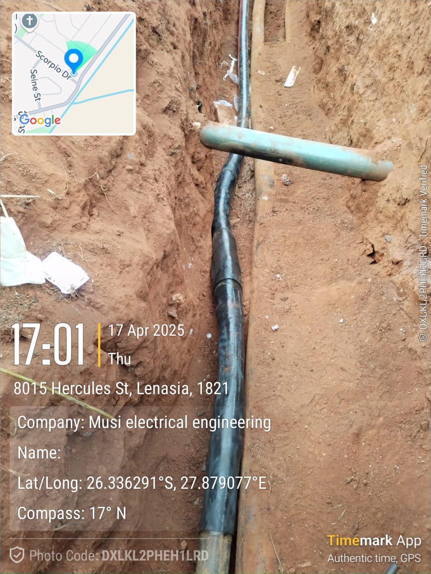In-trench HV cable joint