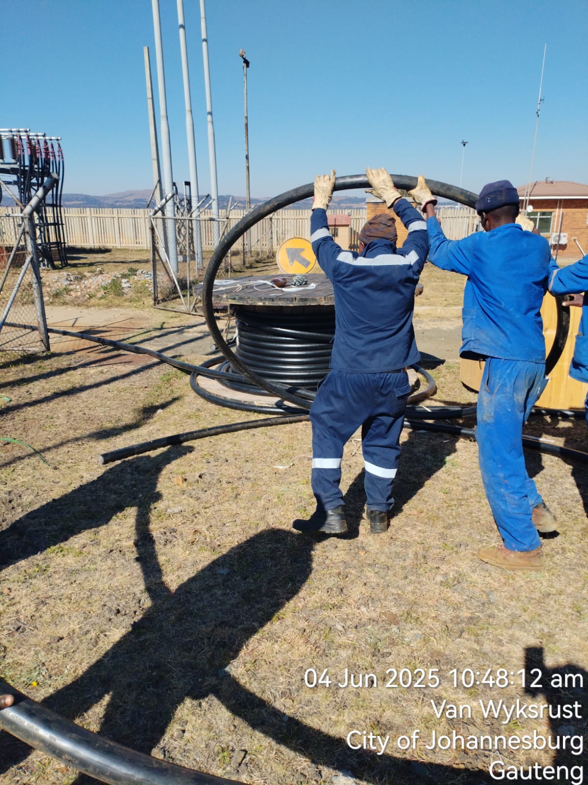 Cable drum-out — Van Wyksrust